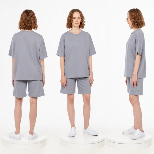 Футболка унисекс оверсайз T3, серая Футболка унисекс оверсайз T3, серая