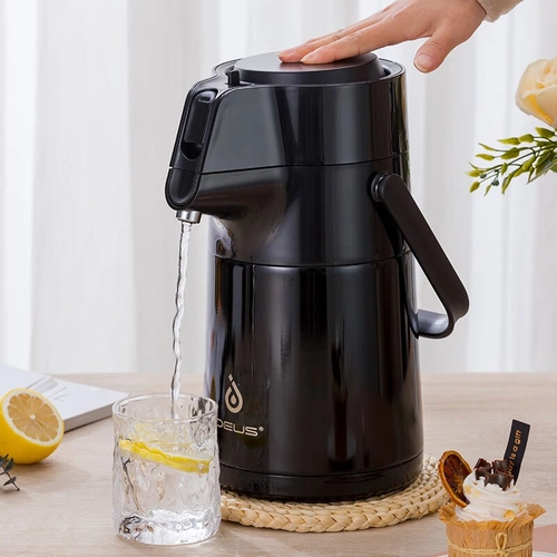 Термос с помпой Jiayi, черный Термос с помпой Jiayi, черный