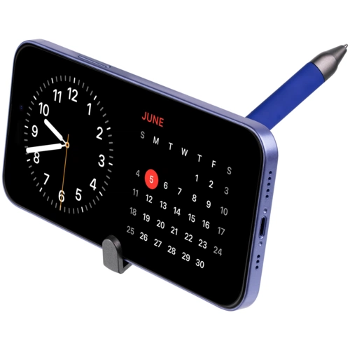 Ручка шариковая Standic с подставкой для телефона, синяя Ручка шариковая Standic с подставкой для телефона, синяя