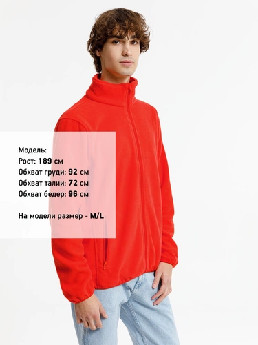 Куртка флисовая унисекс Nesse, красная Куртка флисовая унисекс Nesse, красная