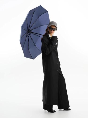 Зонт складной Cloudburst в подарочной упаковке, темно-синий Зонт складной Cloudburst в подарочной упаковке, темно-синий