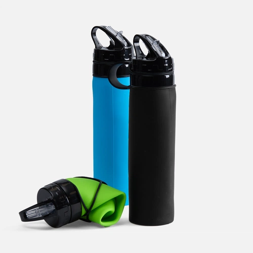 Складная бутылка для воды Langfossen, зеленое яблоко Складная бутылка для воды Langfossen, зеленое яблоко