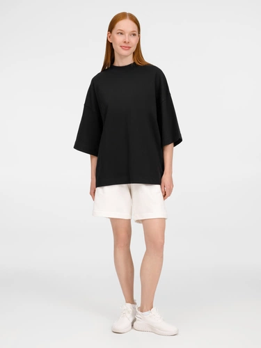 Футболка оверсайз унисекс T9, черная Футболка оверсайз унисекс T9, черная