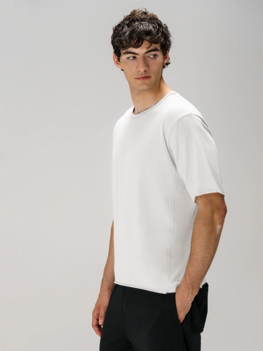 Футболка оверсайз унисекс Vozduh, молочно-белая Футболка оверсайз унисекс Vozduh, молочно-белая