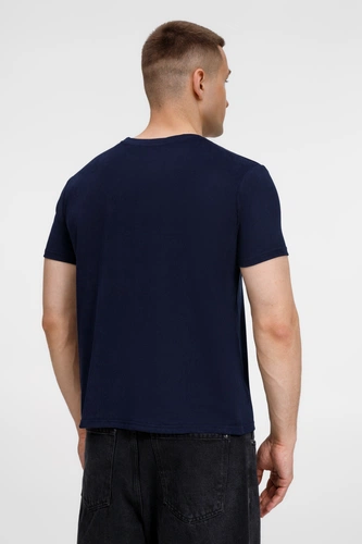 Футболка унисекс Senti, темно-синяя Футболка унисекс Senti, темно-синяя