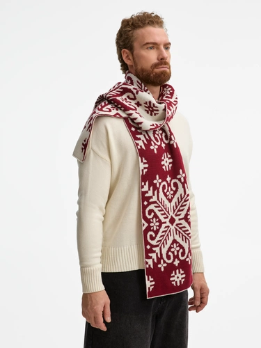 Шарф Wintertude L, красный с белым Шарф Wintertude L, красный с белым