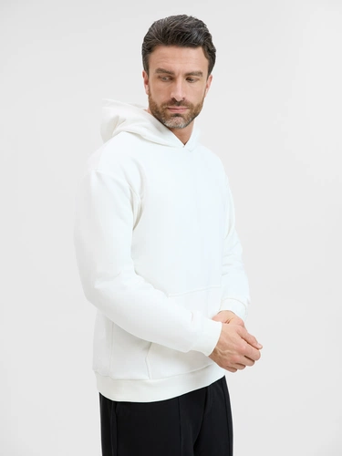 Худи унисекс оверсайз Songo, молочно-белое Худи унисекс оверсайз Songo, молочно-белое