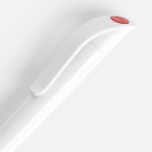 Ручка шариковая Grip, белая с красным Ручка шариковая Grip, белая с красным