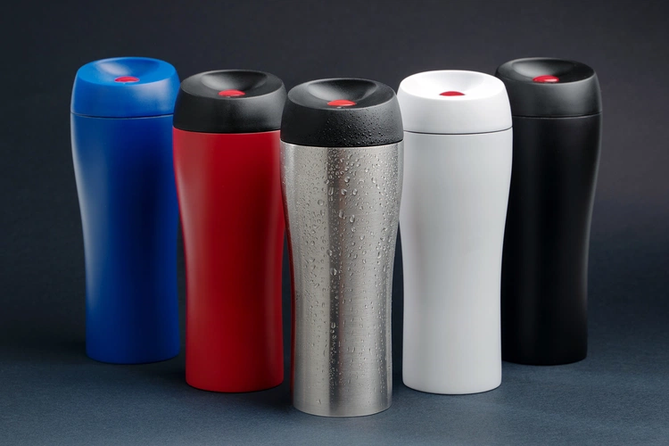 Термостакан Solingen, вакуумный, герметичный, белый Термостакан Solingen, вакуумный, герметичный, белый