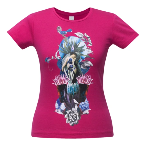 Футболка женская Beauty Sleep, ярко-розовая (фуксия) Футболка женская Beauty Sleep, ярко-розовая (фуксия)