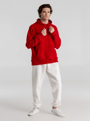 Толстовка с капюшоном унисекс King, красная Толстовка с капюшоном унисекс King, красная