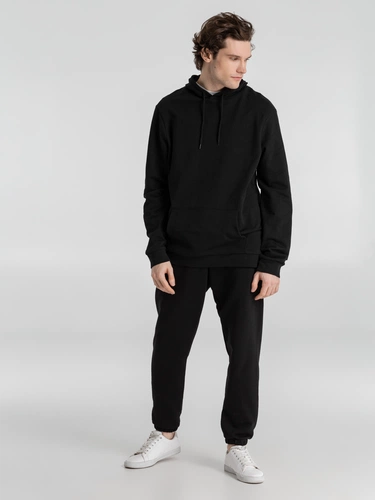 Толстовка с капюшоном унисекс Hoodie, черная Толстовка с капюшоном унисекс Hoodie, черная