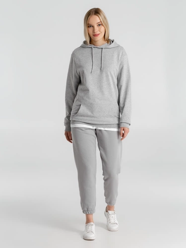 Толстовка с капюшоном унисекс Hoodie, серый меланж Толстовка с капюшоном унисекс Hoodie, серый меланж