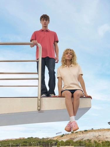 Рубашка поло унисекс Pacific, светло-бежевая (неокрашенная) Рубашка поло унисекс Pacific, светло-бежевая (неокрашенная)