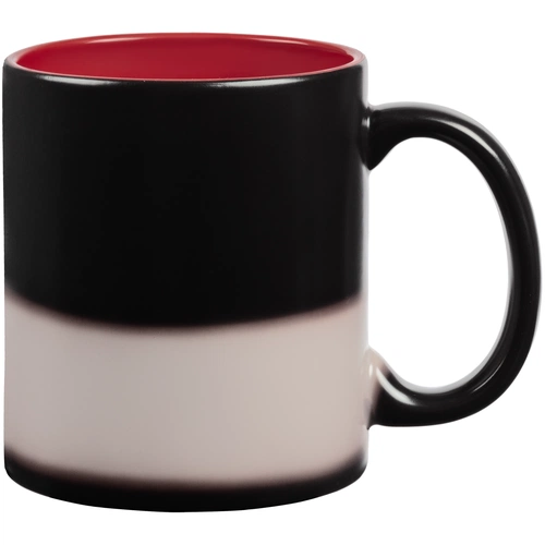 Кружка-хамелеон On Display, матовая, черная с красным Кружка-хамелеон On Display, матовая, черная с красным