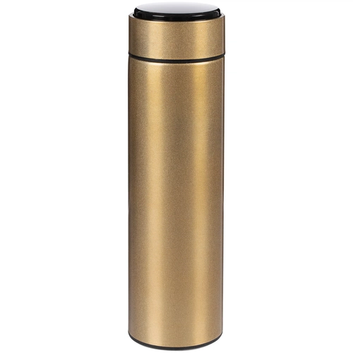 Смарт-бутылка с заменяемой батарейкой Long Therm, золотистая Смарт-бутылка с заменяемой батарейкой Long Therm, золотистая