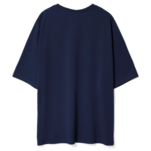 Футболка унисекс оверсайз Crosstown, темно-синяя Футболка унисекс оверсайз Crosstown, темно-синяя