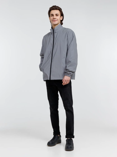 Ветровка Manifest 2.0 из светоотражающей ткани, серая Ветровка Manifest 2.0 из светоотражающей ткани, серая