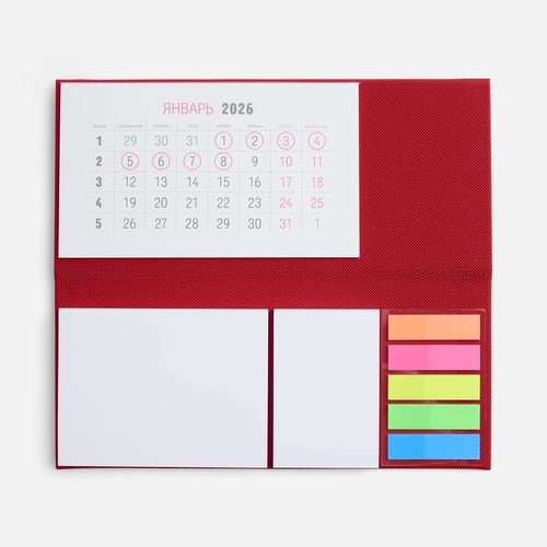 Календарь настольный Grade, красный Календарь настольный Grade, красный