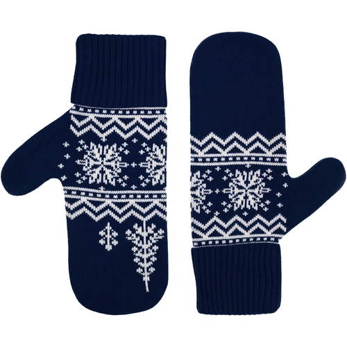 Варежки Elnik, синие с молочно-белым Варежки Elnik, синие с молочно-белым