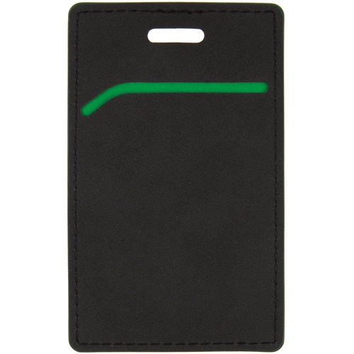 Чехол для пропуска Multimo, черный с зеленым Чехол для пропуска Multimo, черный с зеленым