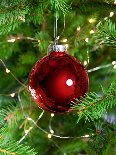 Елочный шар Finery Gloss, 8 см, глянцевый красный Елочный шар Finery Gloss, 8 см, глянцевый красный
