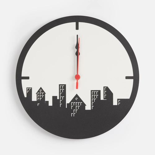 Часы «Города», черные Часы «Города», черные