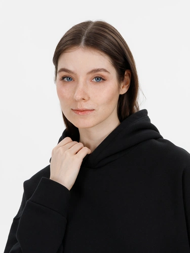 Худи оверсайз унисекс Snuggie, черное Худи оверсайз унисекс Snuggie, черное