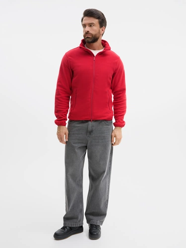 Куртка флисовая унисекс Ben Mac, красная Куртка флисовая унисекс Ben Mac, красная