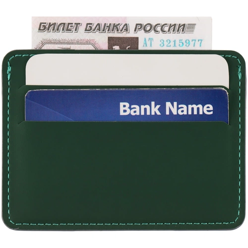 Чехол для карточек Shall Simple, зеленый Чехол для карточек Shall Simple, зеленый