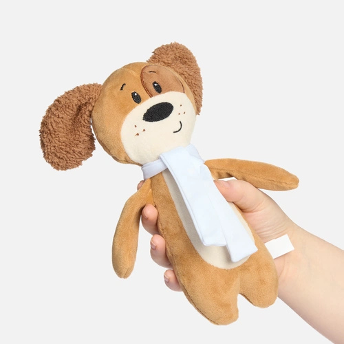 Мягкая игрушка Beastie Toys, собачка с белым шарфом Мягкая игрушка Beastie Toys, собачка с белым шарфом