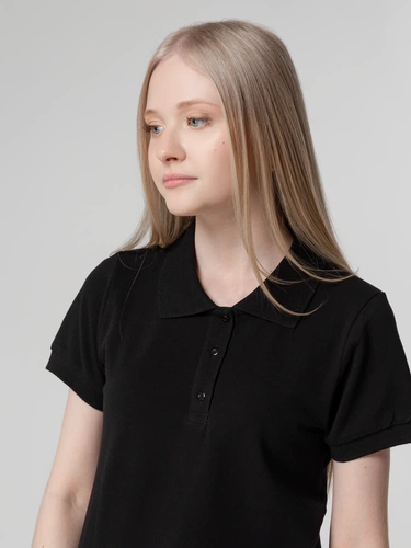 Рубашка поло женская Virma Lady, черная Рубашка поло женская Virma Lady, черная