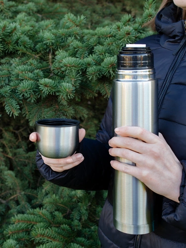 Термос Plain 1000, серебристый Термос Plain 1000, серебристый