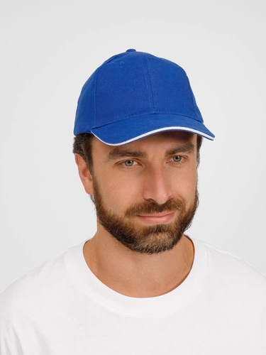 Бейсболка Buffalo, ярко-синяя с белым Бейсболка Buffalo, ярко-синяя с белым