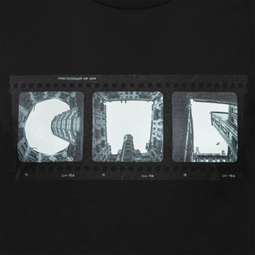 Футболка женская «Небо-душа», черная Футболка женская «Небо-душа», черная