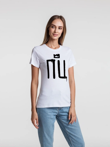 Футболка женская «Просто царица», белая Футболка женская «Просто царица», белая