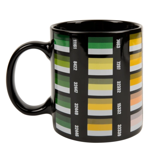 Кружка с декольной палитрой 2, черная Кружка с декольной палитрой 2, черная