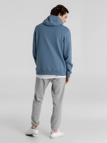 Толстовка с капюшоном унисекс King, серо-синяя Толстовка с капюшоном унисекс King, серо-синяя