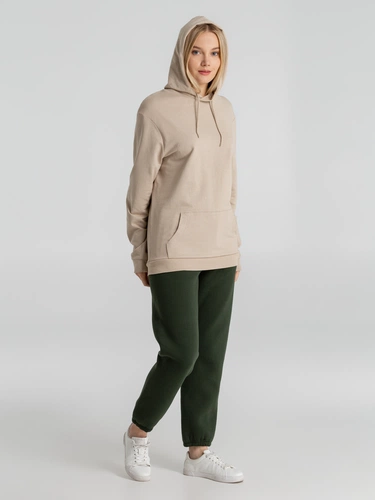 Толстовка с капюшоном унисекс Hoodie, бежевая Толстовка с капюшоном унисекс Hoodie, бежевая