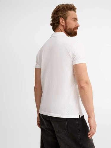 Рубашка поло мужская Brandy Men, белая с темно-синим Рубашка поло мужская Brandy Men, белая с темно-синим