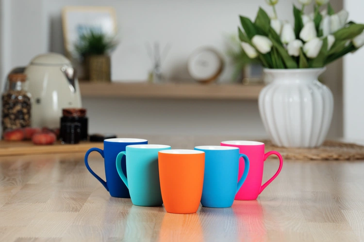 Кружка Good Morning с покрытием софт-тач, ver.2, бирюзовая Кружка Good Morning с покрытием софт-тач, ver.2, бирюзовая