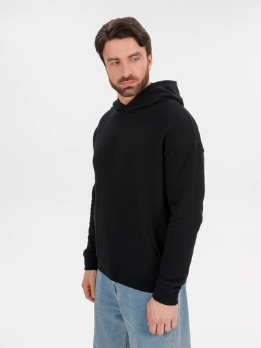 Худи оверсайз унисекс Outshine, черное Худи оверсайз унисекс Outshine, черное