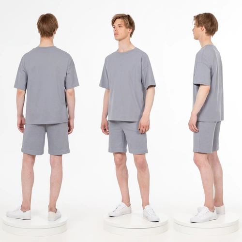 Футболка унисекс оверсайз T3, серая Футболка унисекс оверсайз T3, серая