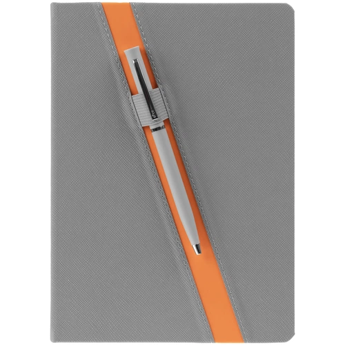 Ежедневник Rubikon на заказ, недатированный серо-оранжевый Ежедневник Rubikon на заказ, недатированный серо-оранжевый