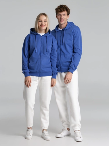 Толстовка на молнии с капюшоном Siverga 2.0, ярко-синяя Толстовка на молнии с капюшоном Siverga 2.0, ярко-синяя