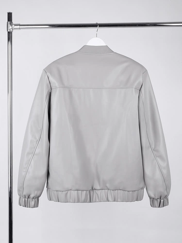 Бомбер из искусственной кожи Univer, серый Бомбер из искусственной кожи Univer, серый
