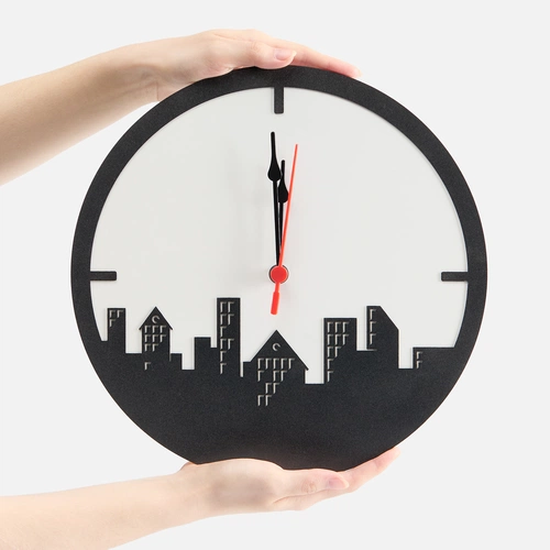 Часы «Города», черные Часы «Города», черные