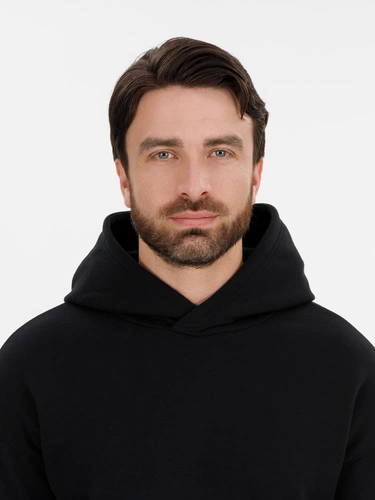 Худи оверсайз унисекс Snuggie, черное Худи оверсайз унисекс Snuggie, черное