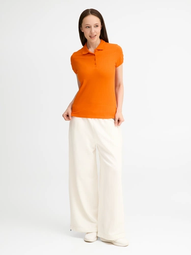 Рубашка поло женская People 210, оранжевая Рубашка поло женская People 210, оранжевая