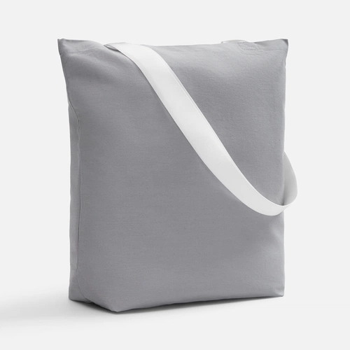 Шопер B5, серый с широкими белыми ручками Шопер B5, серый с широкими белыми ручками